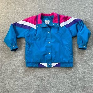 Vintage 80’s Current Seen Teal Blue Batwing Jacket